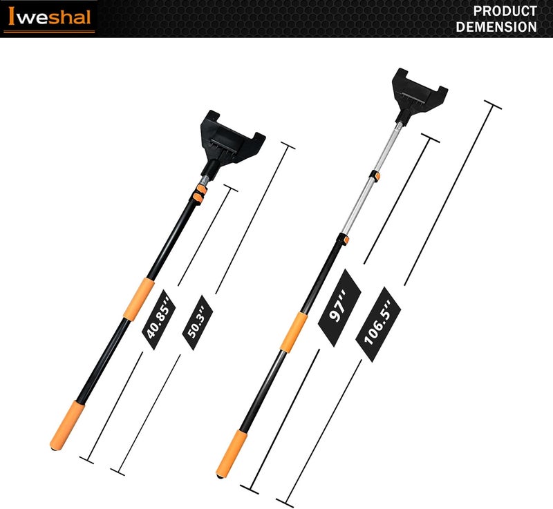 Iweshal 8ft V Shaped Board Corner Protector, with Adjustable Extension Handle, Edge Protector Pole for Flatbed, 1 Pack - Image 2